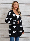 Angel Wings Heart Open Front Long Sleeve Cardigan - Hovatok