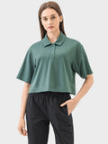 Millennia Half Button Short Sleeve Active T-Shirt - Hovatok
