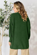Basic Bae Full Size Ribbed Cocoon Cardigan - Hovatok
