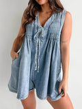 Tied Romper with Pockets - Hovatok