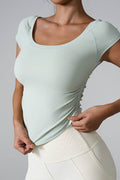 Round Neck Short Sleeve Active T-Shirt - Hovatok