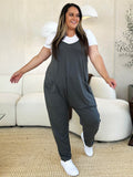 Double Take Full Size Sleeveless V-Neck Pocketed Jumpsuit - Hovatok