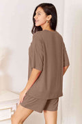 Basic Bae Full Size Soft Rayon Half Sleeve Top and Shorts Set - Hovatok