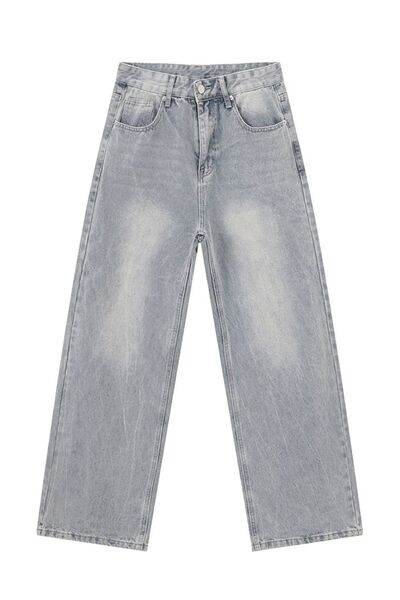 Wide Leg Jeans with Pockets - Hovatok