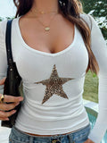 Devine Leopard Star Long Sleeve T-Shirt - Hovatok