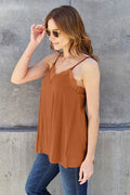Basic Bae Full Size Lace Trim V-Neck Cami - Hovatok