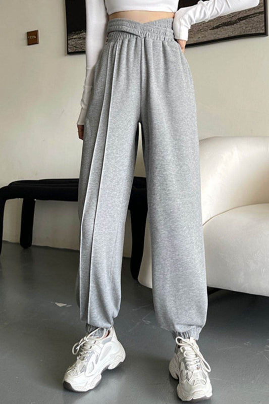Crisscross Long Sweatpants - Hovatok
