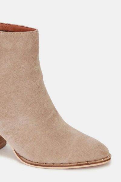 Beast Fashion Suede Point Toe Ankle Booties - Hovatok
