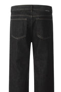 Men's Straight Leg Jeans with Pockets - Hovatok