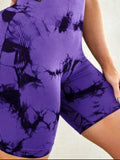 Tie-Dye High Waist Active Shorts - Hovatok