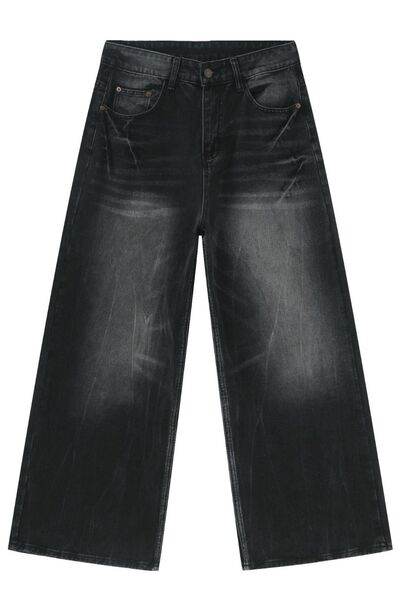 Wide Leg Men's Jeans with Pockets - Hovatok