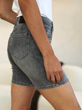 Judy Blue Full Size High Waist Washed Denim Shorts - Hovatok