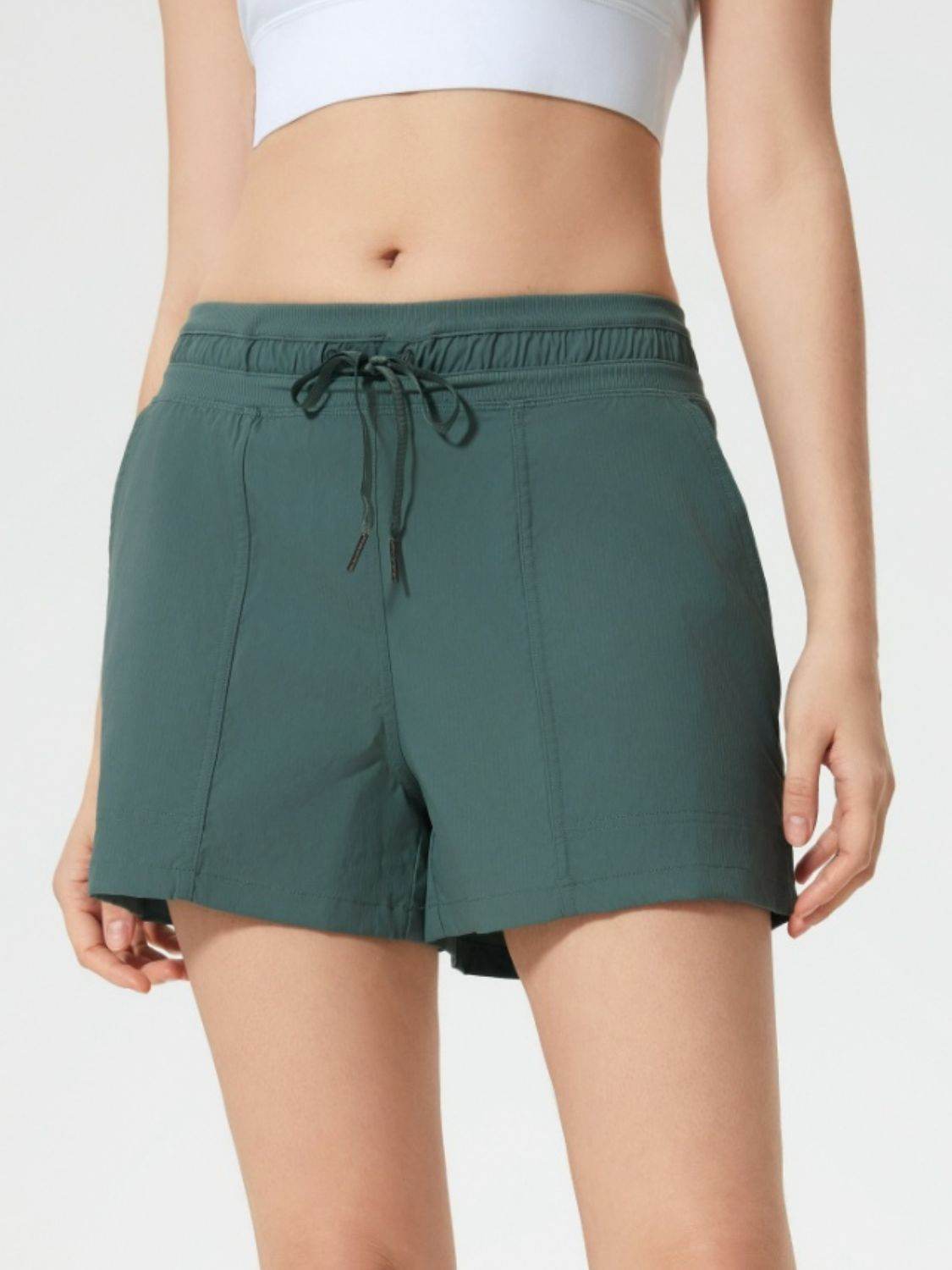 Millennia Drawstring Active Shorts with Pockets - Hovatok