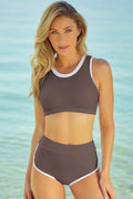 Contrast Trim Two-Piece Swimsuit - Hovatok