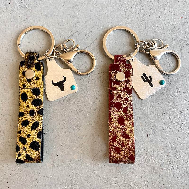 Genuine Leather Alloy Keychain - Hovatok