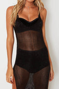 Slit Scoop Neck Sleeveless Cover Up - Hovatok