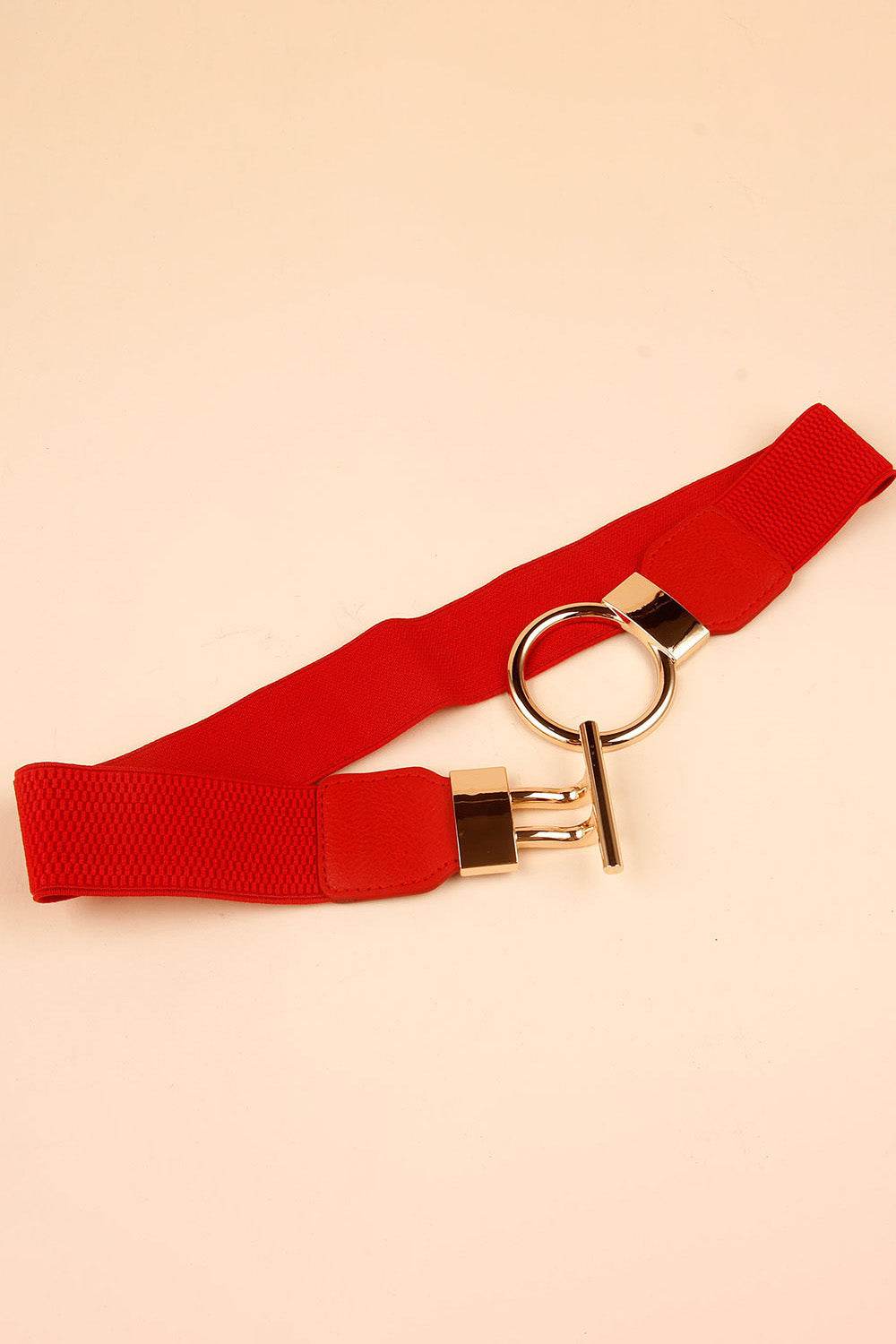 Circle Shape Buckle Zinc Alloy Buckle PU Leather Belt - Hovatok