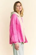 Davi & Dani Side Slit Open Front Long Sleeve Cardigan - Hovatok