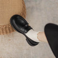 Round Toe Platform Loafers - Hovatok