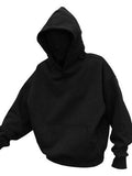Men's Drop Shoulder Long Sleeve Hoodie with Pocket - Hovatok
