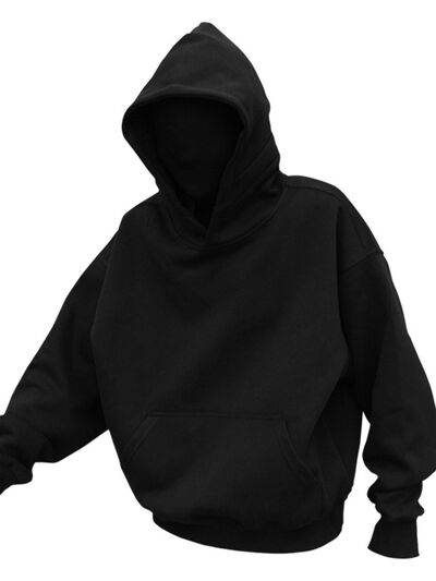Men's Drop Shoulder Long Sleeve Hoodie with Pocket - Hovatok