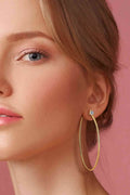 Adored 925 Sterling Silver Moissanite Hoop Earrings - Hovatok