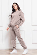 Drop Shoulder Long Sleeve Hoodie and Pants Set - Hovatok