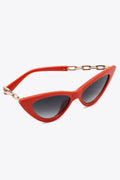 Chain Detail Cat-Eye Sunglasses - Hovatok