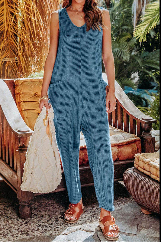 Double Take Full Size Sleeveless Straight Jumpsuit - Hovatok