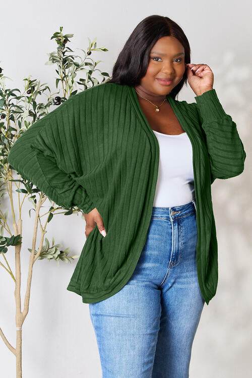 Basic Bae Full Size Ribbed Cocoon Cardigan - Hovatok