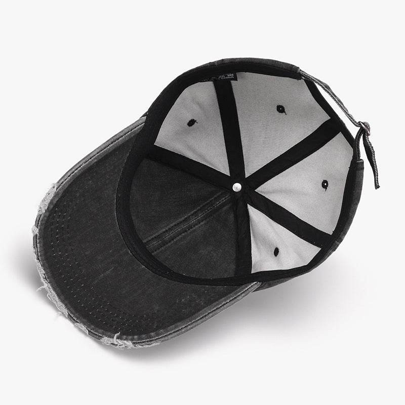 Distressed Adjustable Cotton Baseball Cap - Hovatok