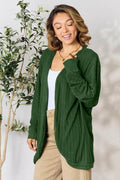 Basic Bae Full Size Ribbed Cocoon Cardigan - Hovatok