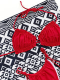 Frill Trill Halter Neck Bikini Set - Hovatok