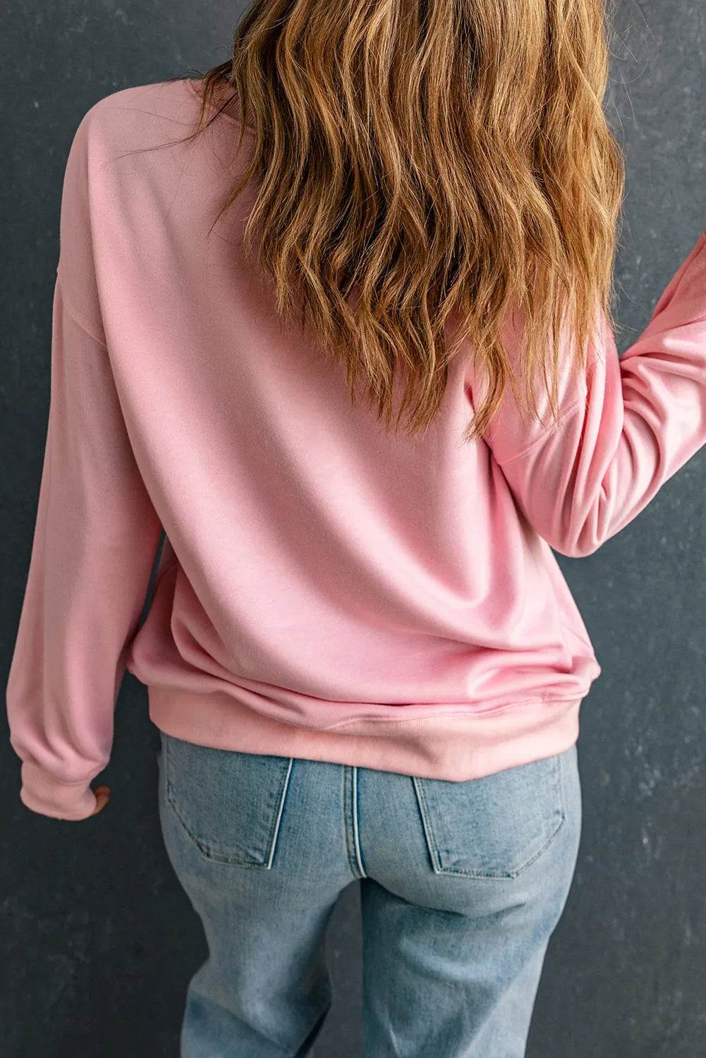 Ghost & Bow Round Neck Long Sleeve Sweatshirt - Hovatok