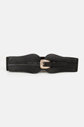 Wide Elastic Belt with Alloy Buckle - Hovatok