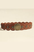Round Shape PU Leather Belt - Hovatok