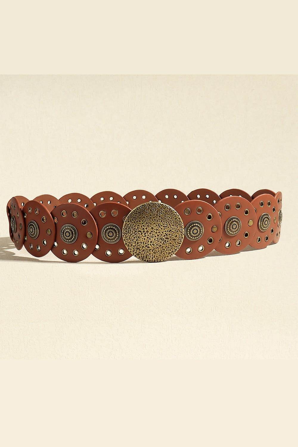 Round Shape PU Leather Belt - Hovatok