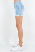 American Bazi High Waist Distressed Frayed Denim Shorts - Hovatok