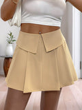 Perfee Pleated High Rise Shorts - Hovatok