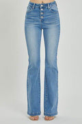 RISEN Full Size High Rise Button Fly Bootcut Jeans - Hovatok