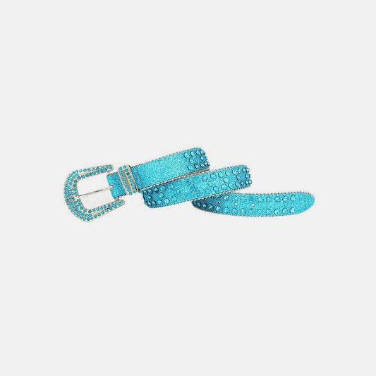 Rhinestone PU Leather Belt - Hovatok