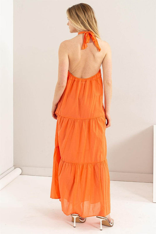 HYFVE Halter Neck Cover Up Maxi Dress - Hovatok