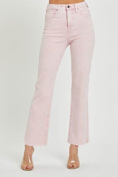 RISEN Full Size High Rise Tummy Control Straight Jeans - Hovatok