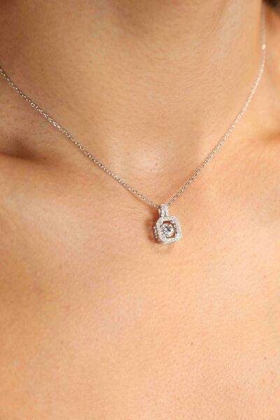 Adored Moissanite 925 Sterling Silver Necklace - Hovatok
