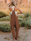 Double Take Full Size Sleeveless V-Neck Pocketed Jumpsuit - Hovatok