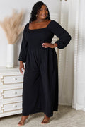 Double Take Square Neck Jumpsuit with Pockets - Hovatok