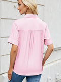 Collared Neck Short Sleeve Shirt - Hovatok