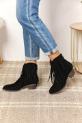 Legend Women's Fringe Cowboy Western Ankle Boots - Hovatok
