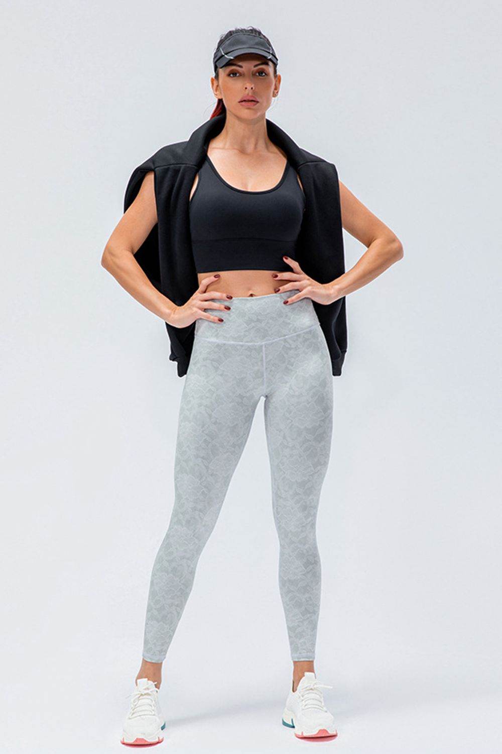 Wide Waistband Slim Fit Active Leggings - Hovatok