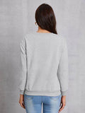 Round Neck Dropped Shoulder Sweatshirt - Hovatok